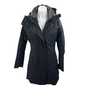 Patagonia Women's Black Long Sleeve Down Insulated Hooded Coat Jacket Size S